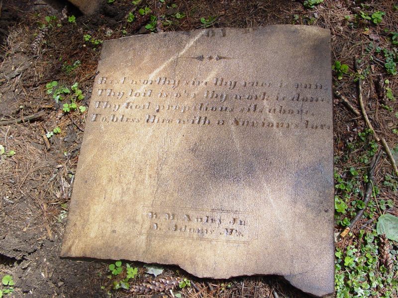 photo of Jonathan Dunham gravestone 