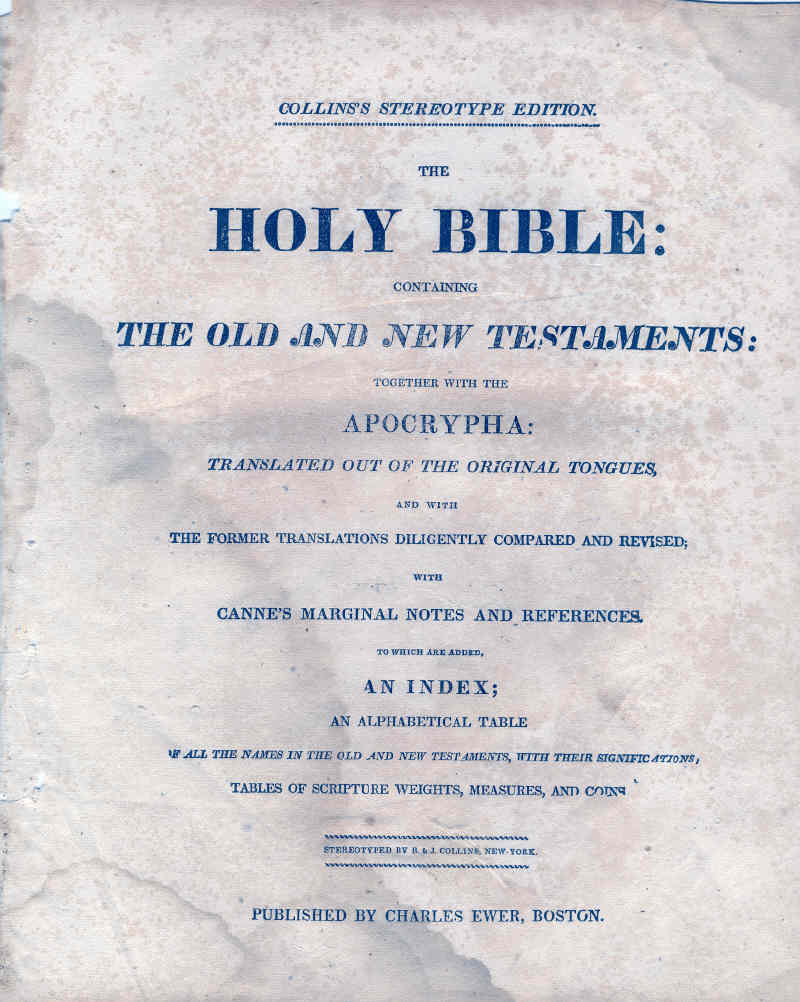 image of Driggs Bible, Title page