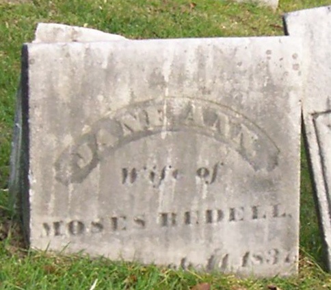 photo of Jane Ann Bedell gravestone, Middletown Cemetery