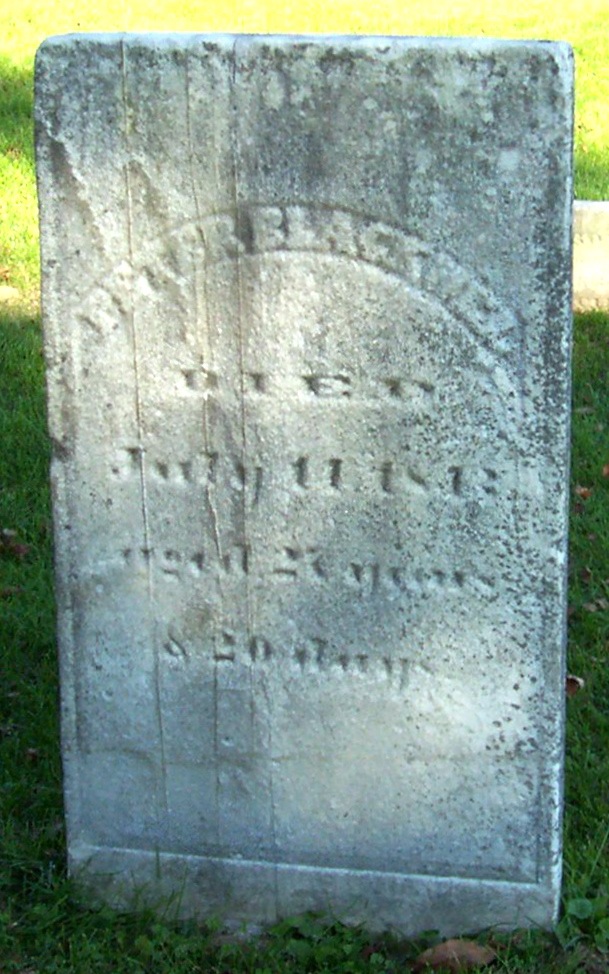 photo of Peter Blackwel gravestone, Middletown Cemetery