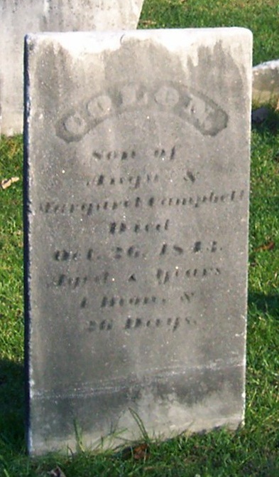 photo of Colon Campbell gravestone, Middletown Cemetery