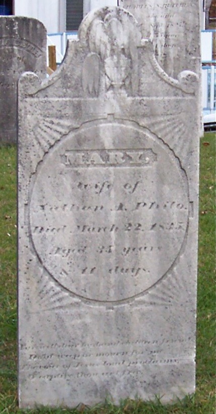 photo of Mary Philo gravestone, Middletown Cemetery