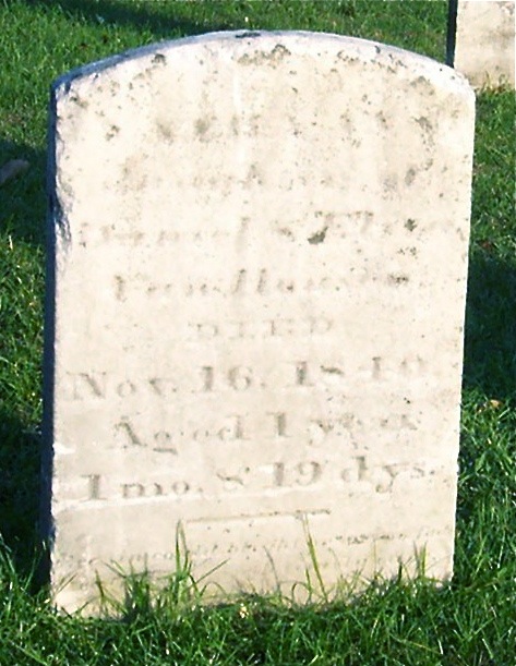 photo of Syntha VanHousen gravestone, Middletown Cemetery