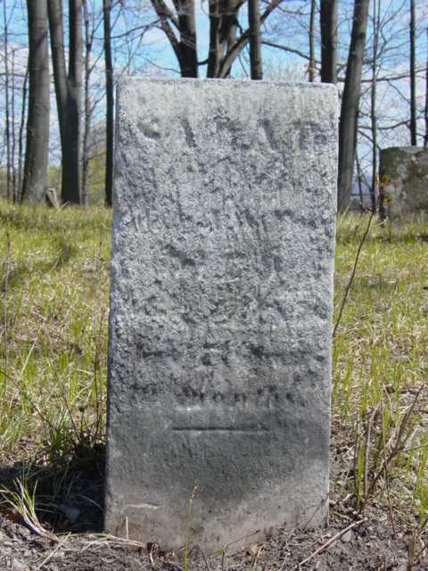 photo of Sarah Wilber stone, Quaker Church Cemetery