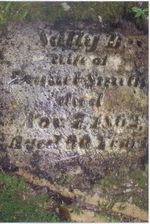 photo of Juliet Broughton gravestone in Smith Cemetery, Town of Charlton