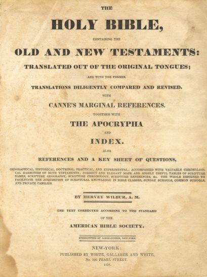 Image of Title Page in Isaac and Percillar Taylor Bible